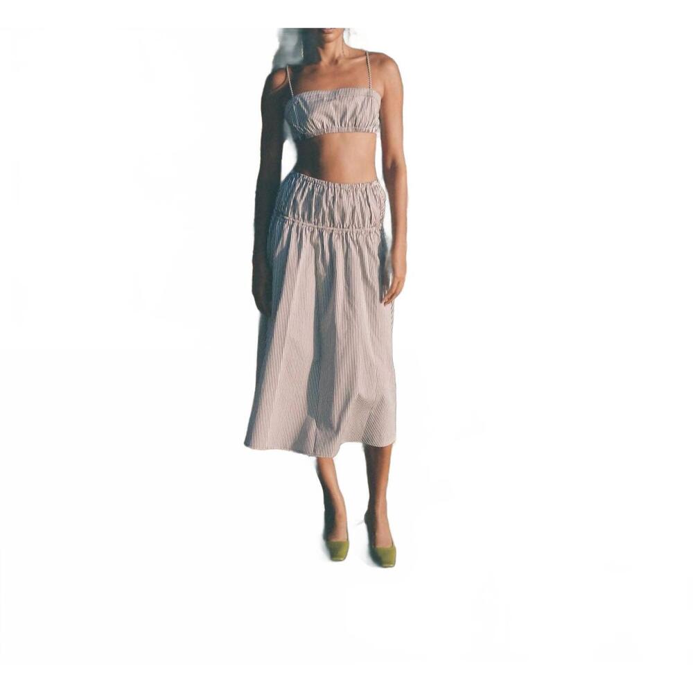 NEW PARI DESAI elgan bralette in espresso stripe